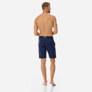 Homme AUTRES Uni - Bermuda Droit en matière maillot de bain Homme Uni, Bleu marine backworn Homme AUTRES Uni - Bermuda Droit en matière maillot de bain Homme Uni, Bleu marine backworn