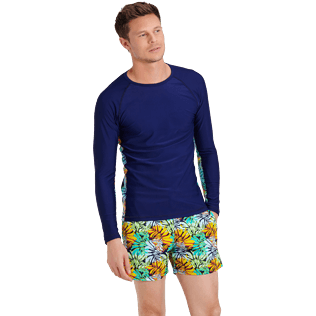 Men Others Printed - Men Rashguard Jungle, Midnight blue frontworn Men Others Printed - Men Rashguard Jungle, Midnight blue frontworn