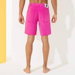 男款 Others 纯色 - 男士五袋天鹅绒百慕大短裤, Shocking pink backworn 男款 Others 纯色 - 男士五袋天鹅绒百慕大短裤, Shocking pink backworn