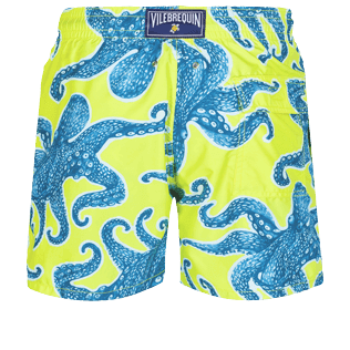Men Classic Printed - Men Swimwear 2014 Poulpes, Lemon back view