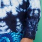 Men Others Printed - Men Bowling Shirt Linen and Cotton Fonds Marins Tie & Dye, Navy details view 1