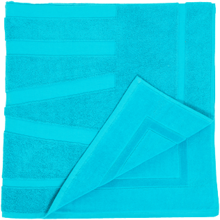 Uomo Altri Unita - Telo mare tinta unita in cotone biologico, Ming blue vista posteriore