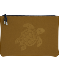Others Printed - Zipped Turtle Beach Pouch, Bark front view