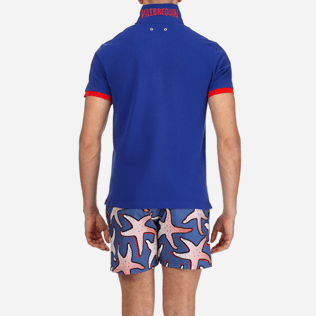 Hombre Camisa de polo Liso - Polo de piqué de algodón liso para hombre, Azul neptuno supp2 Hombre Camisa de polo Liso - Polo de piqué de algodón liso para hombre, Azul neptuno supp2