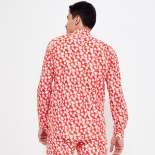 Men Others Printed - Unisex Cotton Voile Summer Shirt Attrape Coeur, Poppy red details view 2