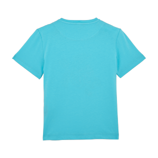 Niños Autros Liso - Camiseta en punto de algodón de color liso para niño, Azul tropezien back Niños Autros Liso - Camiseta en punto de algodón de color liso para niño, Azul tropezien back