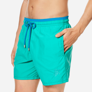 Men Classic Solid - Men Swim Trunks Solid Bicolor, Veronese green supp1 Men Classic Solid - Men Swim Trunks Solid Bicolor, Veronese green supp1