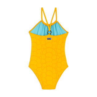 女童 Others 纯色 - 女童龟壳花纹连体泳衣, Mango 后视图