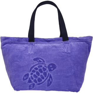 Autros Liso - Bolsa de playa grande de tejido terry con estampado jacquard liso, Hyacinth front Autros Liso - Bolsa de playa grande de tejido terry con estampado jacquard liso, Hyacinth front