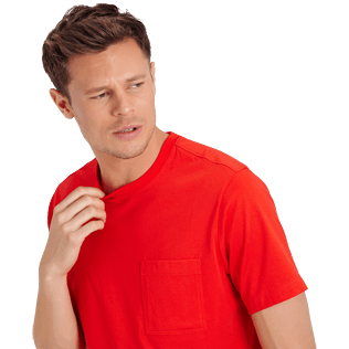 Men Others Solid - Men Pima Cotton Jersey T-shirt Solid, Poppy red supp1 Men Others Solid - Men Pima Cotton Jersey T-shirt Solid, Poppy red supp1
