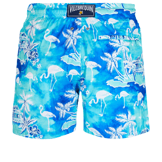 Men Ultra-light classique Printed - Men Swim Trunks Ultra-light and packable 2012 Flamants Roses, Lagoon back view