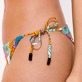 Women Fitted Printed - Women Bikini Bottom Mini Brief to be tied Marguerites, White details view 2