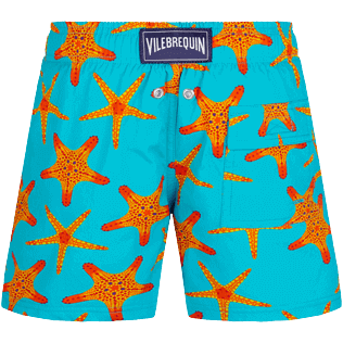 男童 Others 印制 - 男童 Starfish Dance 弹力游泳短裤, Curacao 后视图