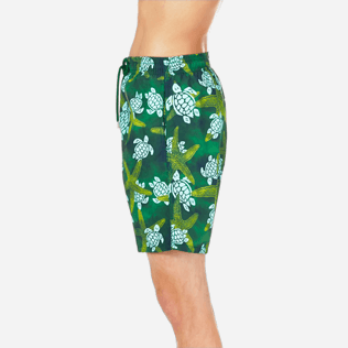 Men Long Printed - Men Long Swimtrunks Starlettes & Turtles Vintage, Malachite green supp3 Men Long Printed - Men Long Swimtrunks Starlettes & Turtles Vintage, Malachite green supp3
