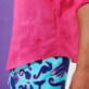 Hombre Autros Liso - Camisa en gasa de algodón de color liso unisex, Shocking pink detalles vista 3