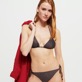 Donna Triangolo Unita - Top bikini donna a triangolo Changeant Shiny, Burgundy dettagli vista 1