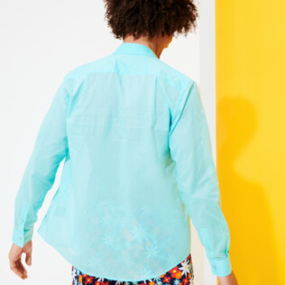 Others Solid - Unisex cotton voile Shirt Solid, Lagoon backworn Others Solid - Unisex cotton voile Shirt Solid, Lagoon backworn