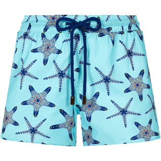 Women Others Printed - Women in light fabric Swim Short Starfish Dance, Lazulii blue front Women Others Printed - Women in light fabric Swim Short Starfish Dance, Lazulii blue front
