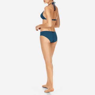Mujer Tops Liso - Top de bikini de triángulo con estampado Turtles Scales para mujer, Spray backworn Mujer Tops Liso - Top de bikini de triángulo con estampado Turtles Scales para mujer, Spray backworn