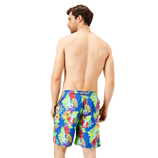 Men Long classic Printed - Men Swimwear Long Les Geckos, Batik blue backworn Men Long classic Printed - Men Swimwear Long Les Geckos, Batik blue backworn