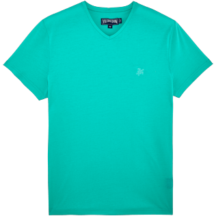 Homme AUTRES Uni - T-shirt en Coton mercerisé Homme Uni, Vert veronese front Homme AUTRES Uni - T-shirt en Coton mercerisé Homme Uni, Vert veronese front