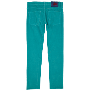 Hombre Autros Liso - Pantalones de terciopelo con 5 bolsillos para hombre, Turquesa back Hombre Autros Liso - Pantalones de terciopelo con 5 bolsillos para hombre, Turquesa back