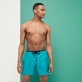 Men Ultra-light classique Solid - Men Swimwear Solid Bicolore, Ming blue front worn view
