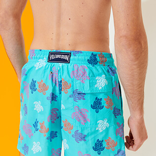 Homme CLASSIQUE Imprimé - Maillot de bain homme Ronde des Tortues Indies, Bleu lazuli supp1 Homme CLASSIQUE Imprimé - Maillot de bain homme Ronde des Tortues Indies, Bleu lazuli supp1