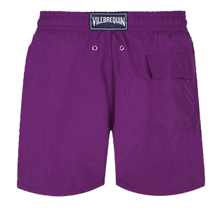 Men Classic Solid - Men Swimwear Solid, Plum back Men Classic Solid - Men Swimwear Solid, Plum back
