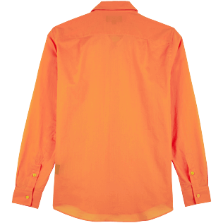 Men Others Solid - Unisex cotton voile Shirt Solid, Apricot back view