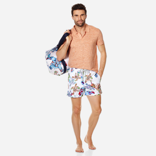 Hombre Clásico stretch Estampado - Bañador elástico con estampado Watercolor Turtles para hombre, Blanco supp2 Hombre Clásico stretch Estampado - Bañador elástico con estampado Watercolor Turtles para hombre, Blanco supp2