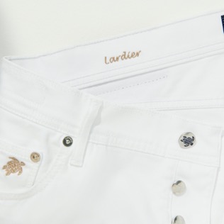 Picture of Men Others Solid - Men 5-Pockets Pants Solid, White details view 4 Picture of Men Others Solid - Men 5-Pockets Pants Solid, White details view 4
