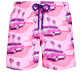 Men Classic Printed - Men Swim Trunks 1992 On The Road, Pink litchi front view
