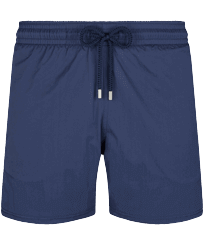 Men Stretch Swim Shorts Solid Navy front view