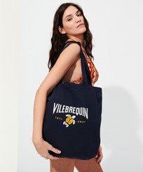 Others Printed - Tote Bag VBQ 50 Ans, Navy front worn view