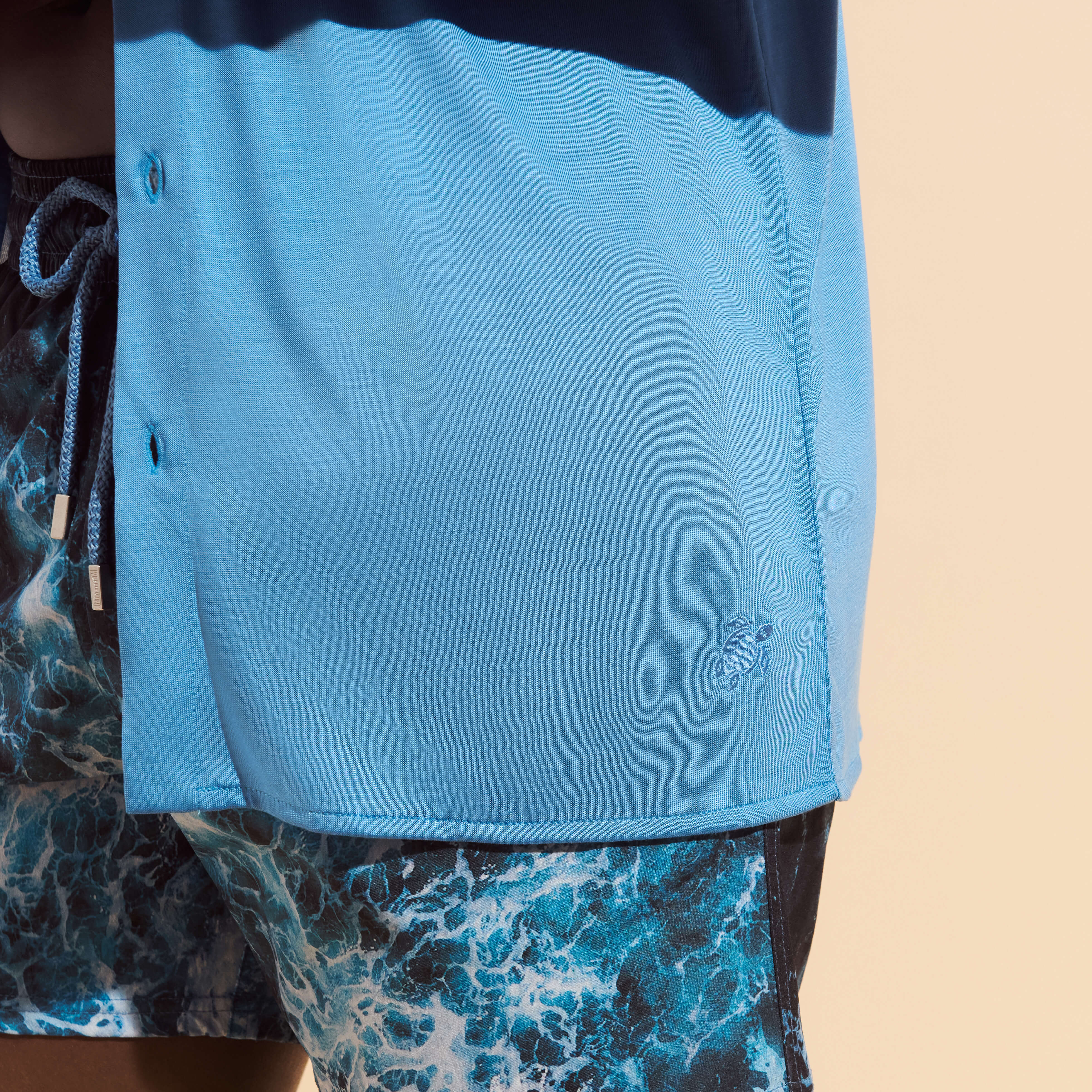 Men Jersey Tencel Shirt Solid | Vilebrequin