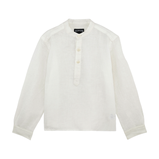 Boys Others Solid - Boys Linen Shirt Solid, White front Boys Others Solid - Boys Linen Shirt Solid, White front