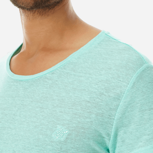 Men Others Solid - Men Linen Jersey T-Shirt Solid, Mint supp1 Men Others Solid - Men Linen Jersey T-Shirt Solid, Mint supp1