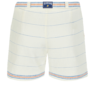 Men Others Graphic - Men 1972 Stripes Linen Bermuda Shorts, Chalk back Men Others Graphic - Men 1972 Stripes Linen Bermuda Shorts, Chalk back