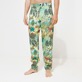 Uomo Altri Stampato - Pantaloni uomo in lino stampati Jungle Rousseau, Zenzero vista indossata posteriore
