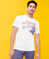 Herren Andere Bedruckt - Men T-shirt Fancy Vilebrequin The Charming Tour, Off white Vorderseite getragene Ansicht