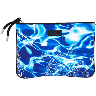 Bags Printed - Zipped Beach pouch Splash, Neptune blue front Bags Printed - Zipped Beach pouch Splash, Neptune blue front