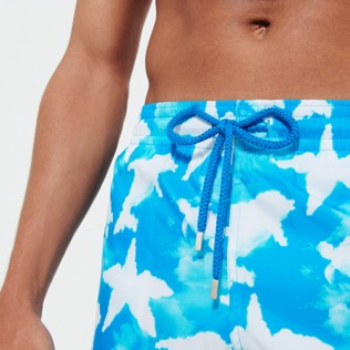 Men Ultra-light classique Printed - Men Ultra-light and packable Swim Shorts Clouds, Hawaii blue details view 2