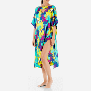 Femme cover-up Imprimé - Robe en Twill de Soie Femme Birds of Paradise, Vert veronese supp3 Femme cover-up Imprimé - Robe en Twill de Soie Femme Birds of Paradise, Vert veronese supp3