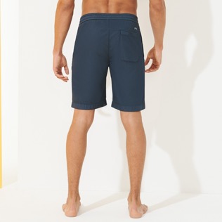 男款 Others 纯色 - Men Jogging Gabardine Bermuda Shorts, Navy backworn 男款 Others 纯色 - Men Jogging Gabardine Bermuda Shorts, Navy backworn