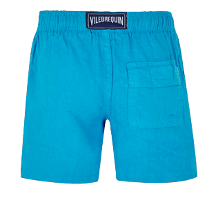 Boys Others Solid - Linen Boys Shorts Bermuda Solid, Hawaii blue back Boys Others Solid - Linen Boys Shorts Bermuda Solid, Hawaii blue back