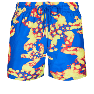 Men Ultra-light classique Printed - Men Swim Trunks Ultra-light and packable 2019 Watercolor Turtles, Sea blue front view