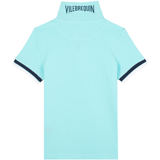 Boys Others Solid - Boys Cotton Pique Polo Shirt Solid, Lagoon back Boys Others Solid - Boys Cotton Pique Polo Shirt Solid, Lagoon back
