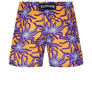 Boys Short classic Printed - Boys Swimwear Ultra-light and packable Octopus Band, Yellow back view
