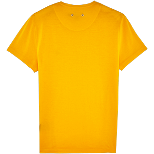 Hombre Autros Liso - Camiseta lisa con cuello de pico en tejido de algodón brillante, Curcuma back Hombre Autros Liso - Camiseta lisa con cuello de pico en tejido de algodón brillante, Curcuma back
